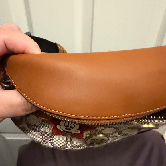 Coach Crossbody Bag with Disney Patches - Brown and Cream - Picture 5 of 15